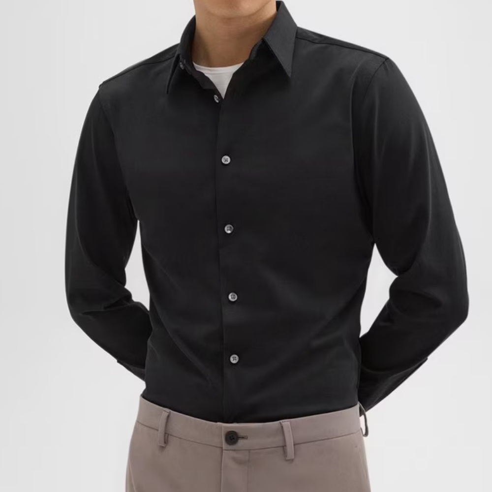 Theory Black Lightweight Shirt
